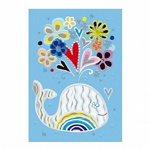 Открытка – Кит, с конвертом (Turnowsky, MO6684Bk)